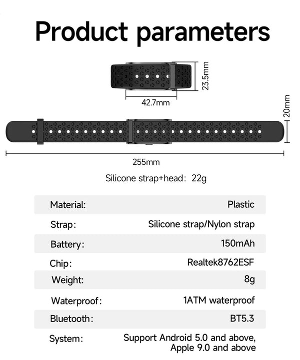 Multifunction Waterproof Smart Watch Fitness Band Heart Rate Monitor